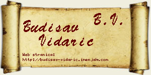 Budisav Vidarić vizit kartica